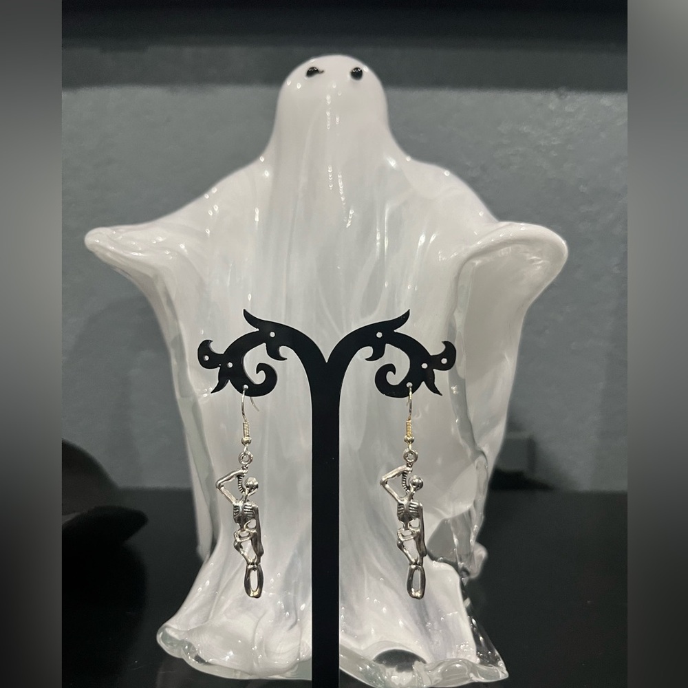 Halloween Earrings. Skeleton